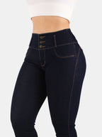Jean Skinny, pretina ancha, tiro alto, Ref 5183