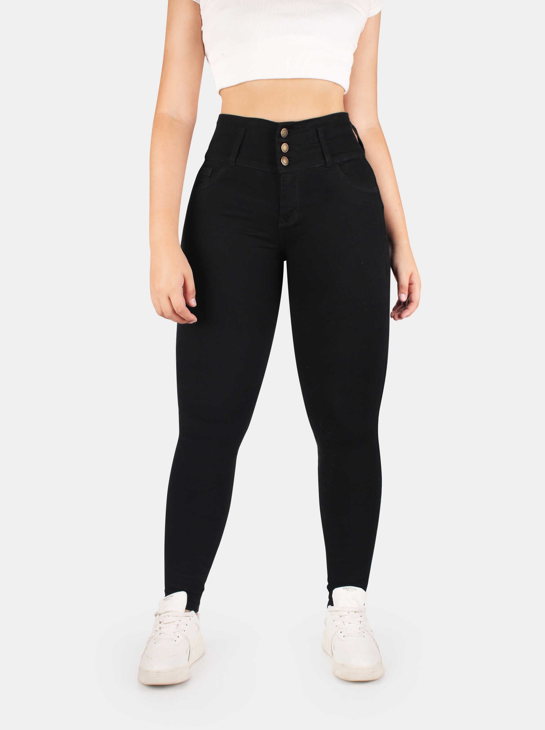 Jean Skinny, pretina ancha, tiro alto, Ref 5212