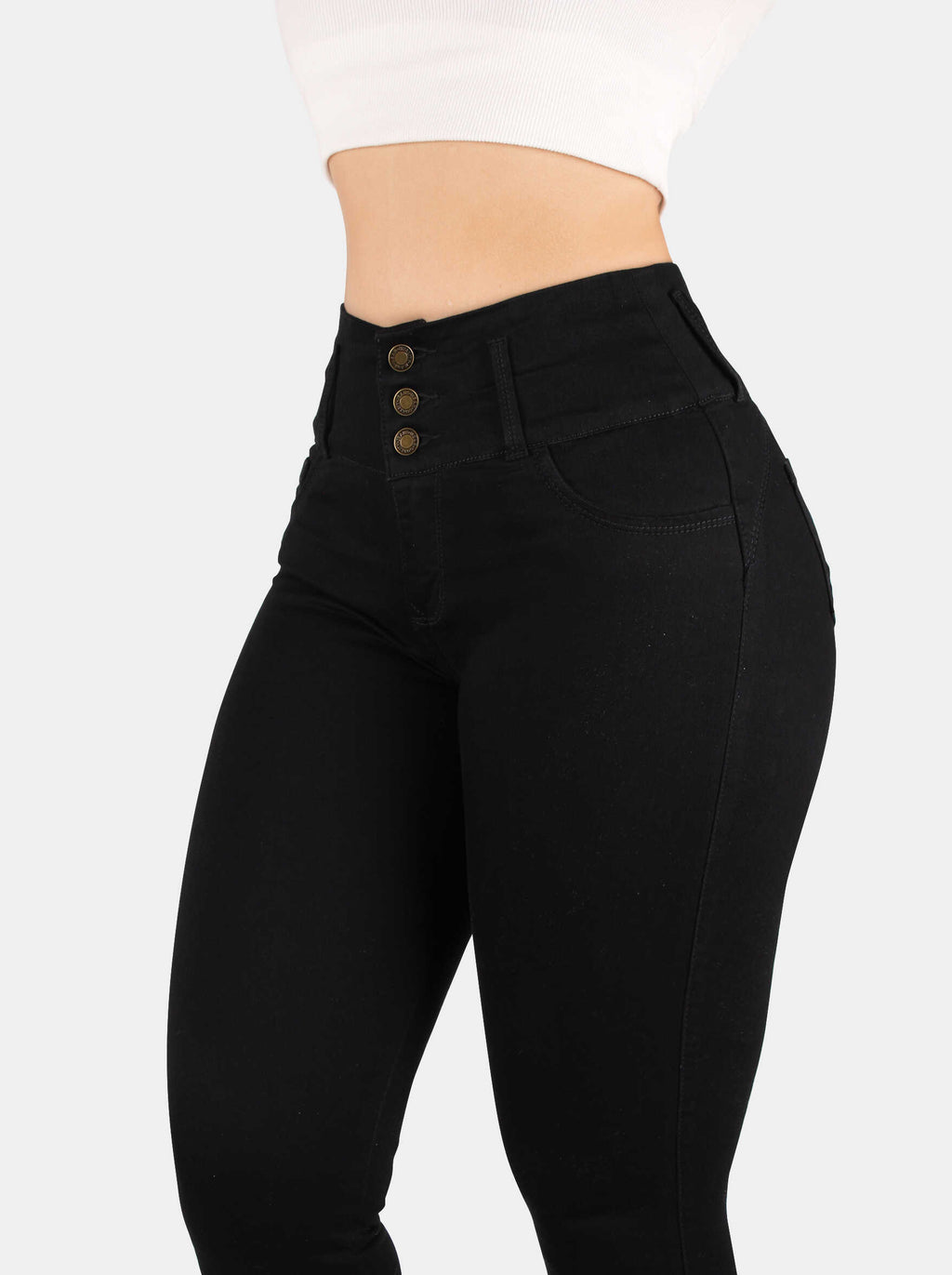 Jean Skinny, pretina ancha, tiro alto, Ref 5212