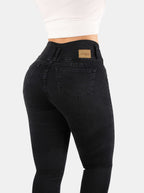 Jean Skinny, pretina ancha, tiro alto, Ref 5193