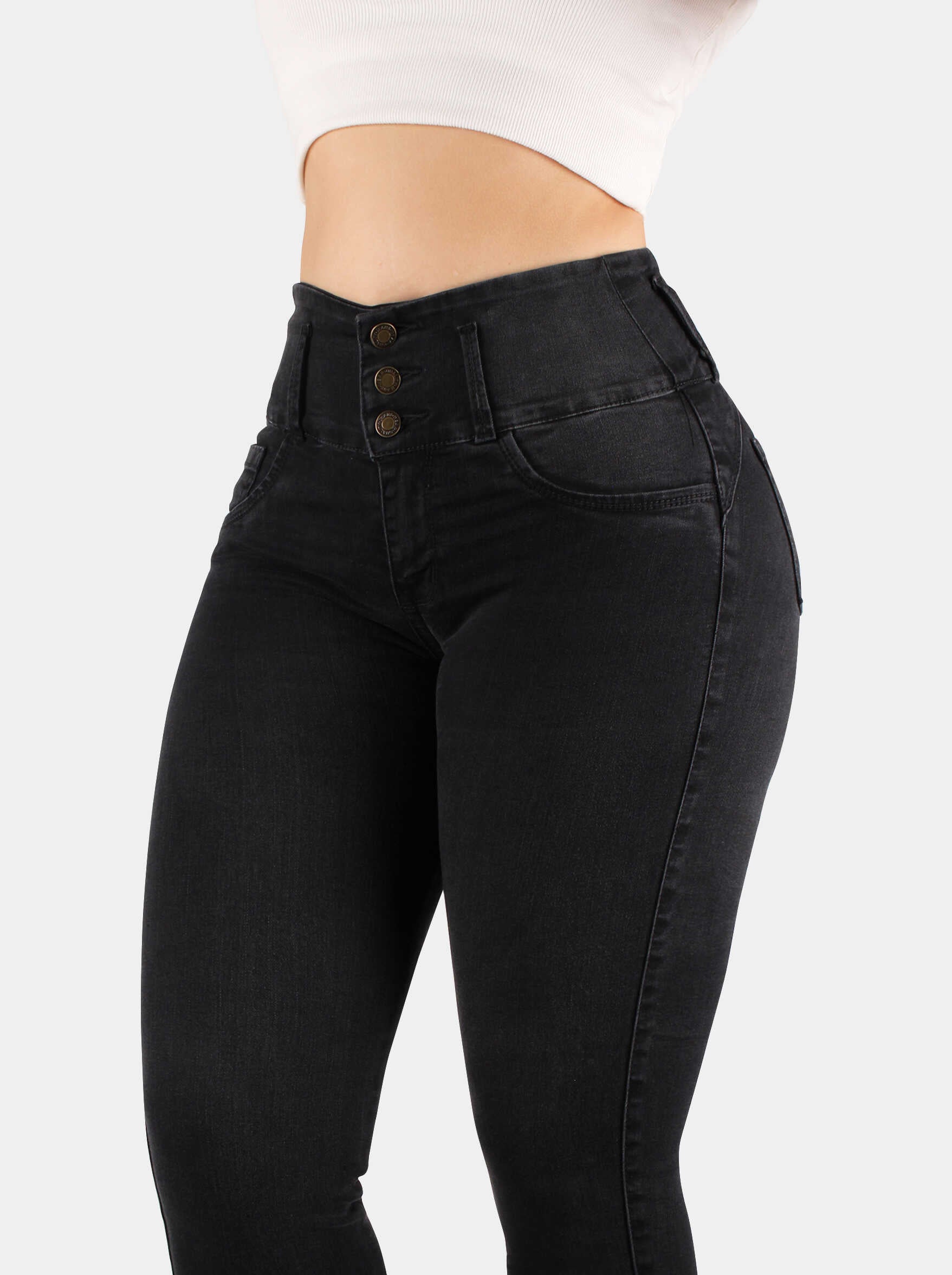 Jean Skinny, pretina ancha, tiro alto, Ref 5193