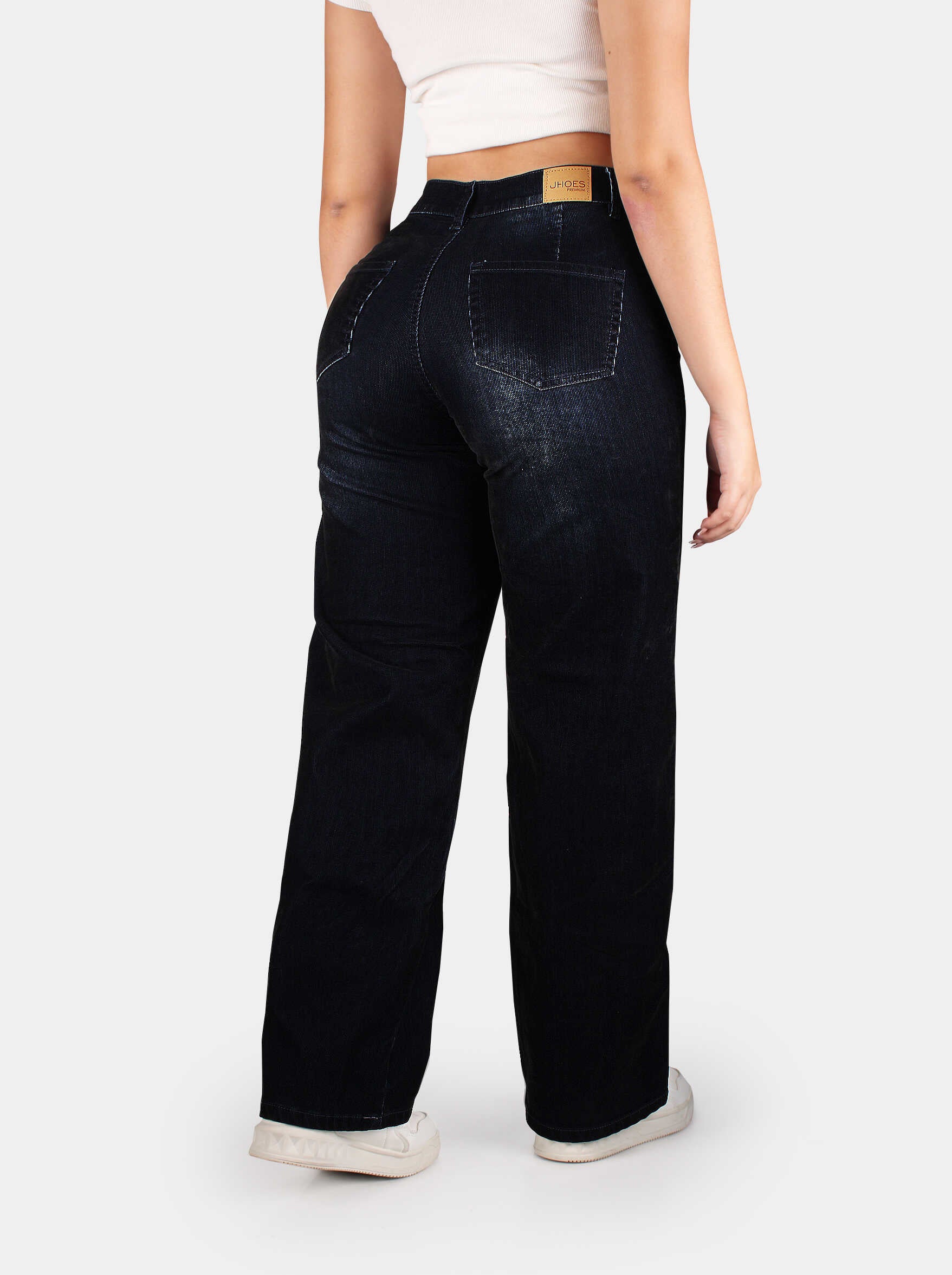 Jean Bota Recta, acabado terciopelo, Tiro alto, Ref 5236