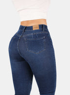 Jean Skinny, con brillos, Tiro alto, Ref PD5190