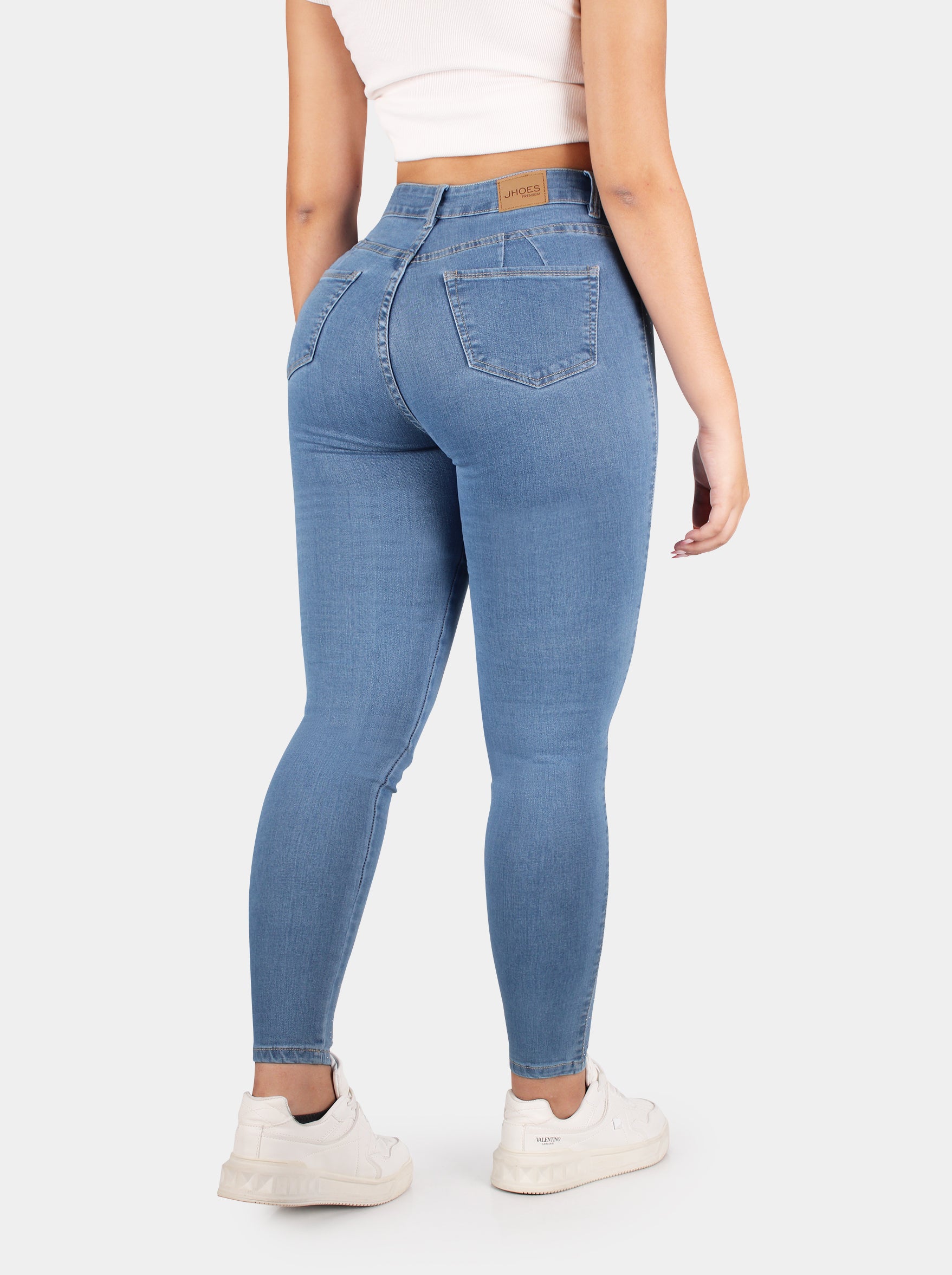 Jean Skinny, con brillos, tiro alto, Ref PD5052