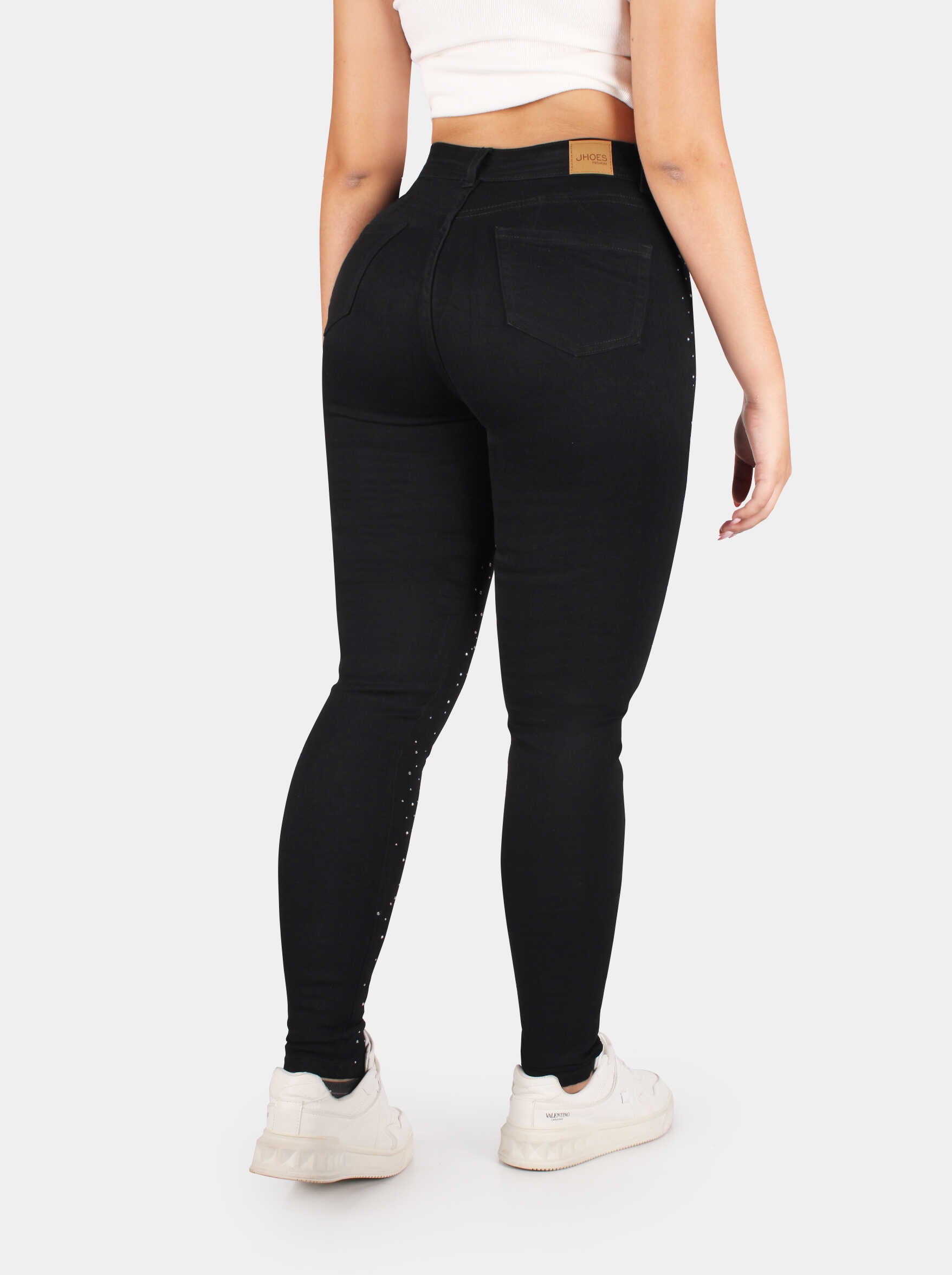 Jean Skinny, con brillos, tiro alto, Ref PD5138