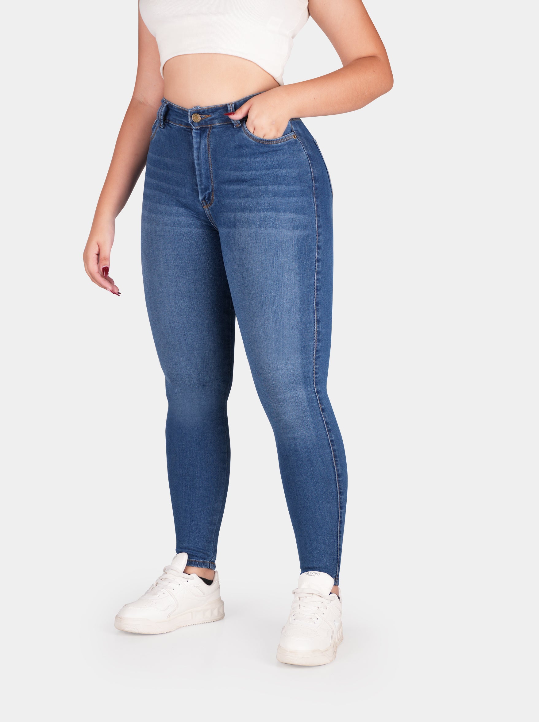 Jean Skinny Strech Tiro alto, Ref 5261